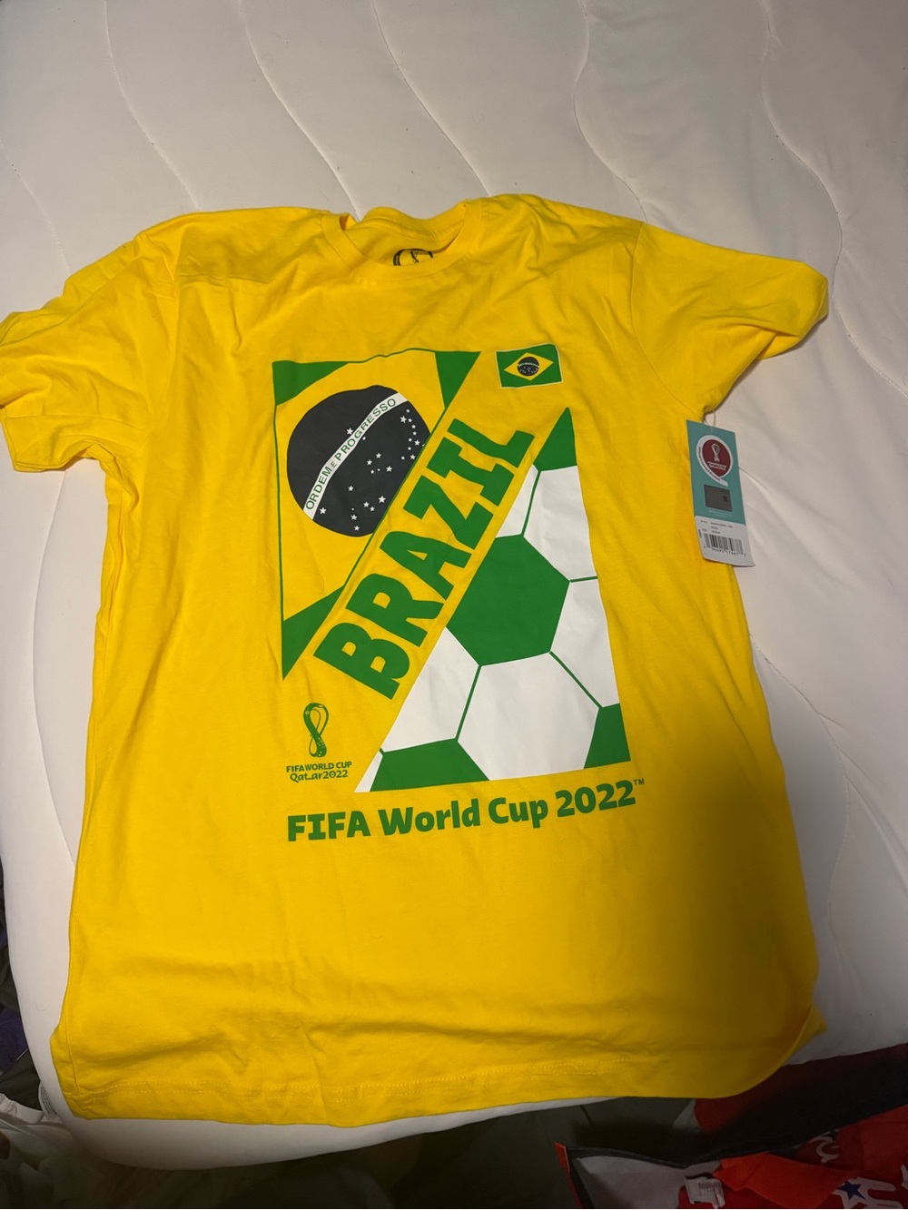 Brazil FIFA World Cup 2022 Yellow Graphic Tee
